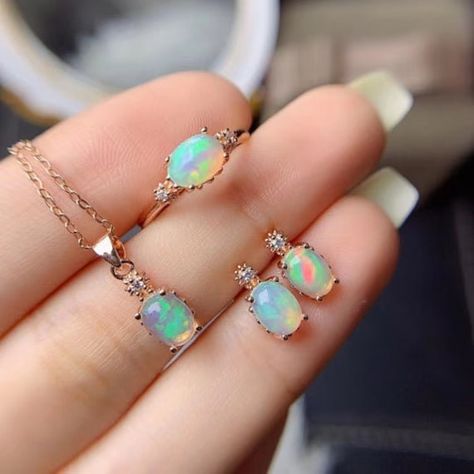 Opal earrings