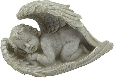 Wing Statue, Sleeping Angel, Faith And Hope, Angel Figure, Praying Angel, Outdoor Living Decor, Angel Statues, Outdoor Statues, Halloween Sale