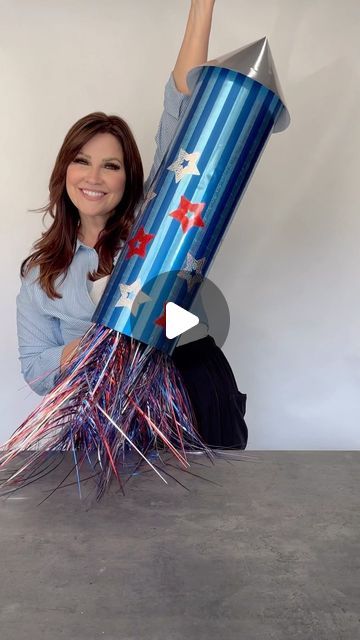 Jeanna Crawford on Instagram: "DIY firework! This burst of 4th of July cuteness is going to be a star in our decor this season! More on these durable fireworks to come but this is the step by step DIY! 
.
.
.
#starsandstripes  #redwhiteandblue  #4thofjuly  #patrioticdecor  #redwhiteandblue #usadecor #summerhomedecor  #summerdecor #fireworks #diy" Home Depot Diy, Hobbit Birthday, Usa Decor, Backyard Pavilion, Instagram Diy, Christmas Gift Basket, Summer Home Decor, Christmas Gift Baskets, Patriotic Decorations