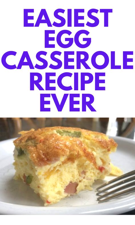 Egg Casserole Recipes Easy, Easy Egg Bake, Easy Egg Casserole, Egg Bake Casserole, Breakfast Egg Bake, Baked Breakfast Casserole, Breakfast Egg Casserole, Baked Eggs Recipe, Egg Bake