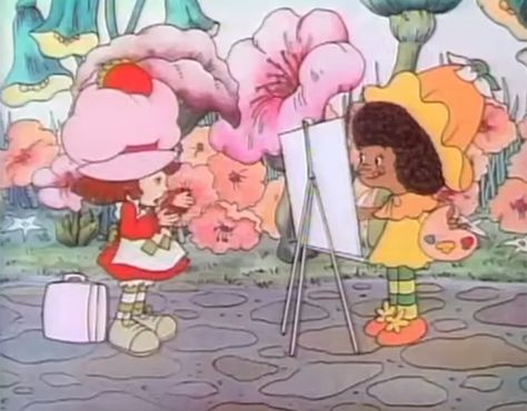 Strawberry Shortcake and Orange Blossom Strawberry Shortcake X Orange Blossom, 80s Strawberry Shortcake Aesthetic, Strawberry Shortcake Character Aesthetic, Orange Blossom And Strawberry Shortcake, Strawberry Shortcake Aesthetic Cartoon, Strawberry Shortcake And Orange Blossom, Strawberry Shortcake Orange Blossom, Orange Blossom Strawberry Shortcake, Strawberry Shortcake Animation