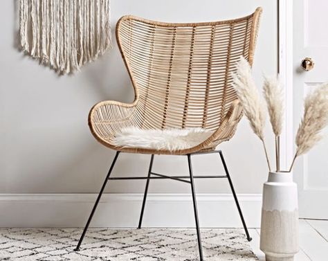 Ruangan Studio, Scandinavian Furniture Design, Rattan Lounge Chair, Scandinavian Chairs, Woven Chair, Elegant Chair, Scandinavian Furniture, Selling Furniture, Wing Chair