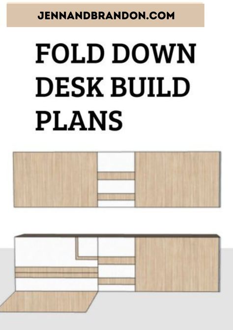 Build your own Fold Down Desk! Diy Murphy Desk Plans, Diy Folding Desk, Diy Fold Down Desk, Diy Murphy Desk, Pullout Desk, Small Corner Shelves, Murphy Desk, Fold Down Desk, Desk Diy