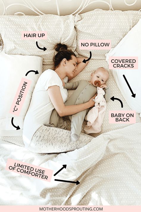 8 tips for co-sleeping safely and successfully! Co-sleeping with your baby can be an absolutely wonderful experience, but you need to know how to co-sleep safely before you try it. This post has many helpful tips on how to co-sleep safely in order to make it a successful experience for all. #cosleeping #newbaby #babytips #babysleep #sleepingwithbaby Lamaze Classes, Co Sleeping, Pumping Moms, Baby Sleep Problems, Third Baby, After Baby, Pregnant Mom, First Time Moms, Breast Pumps