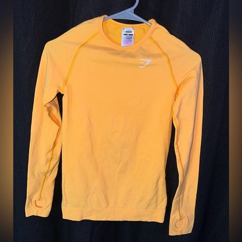 Gym Shark Vital Seamless 2.0 Long Sleeve Yellow Fitted Workout Top Women Gym Shark, Yellow Fits, Workout Tops For Women, Top For Women, Top Women, Workout Tops, Yellow Color, Gym, Outfit Inspo