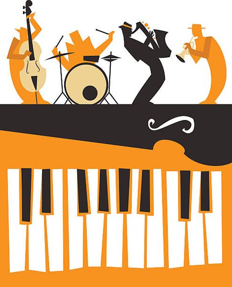 Arte Jazz, Overall Style, Jazz Poster, Jazz Art, Music Festival Poster, Mid Century Illustration, Music Illustration, Music Artwork, Musical Art