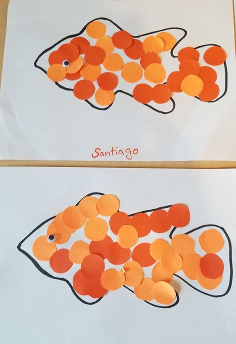 Gold Fish Craft Preschool, Goldfish Bowl Craft Preschool, Shape Fish Craft Preschool, Gold Fish Craft, Goldfish Printable, Letter G Crafts, Calendar February, Fish Craft, Fish Crafts