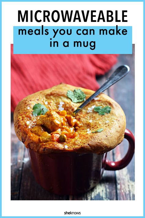 Microwaveable Meals, Microwave Recipes Dinner, Recipes In A Mug, Potjie Pot, Pizza In A Mug, Mug Meals, Microwave Cooking Recipes, Microwave Mug Recipes, Mug Dinner