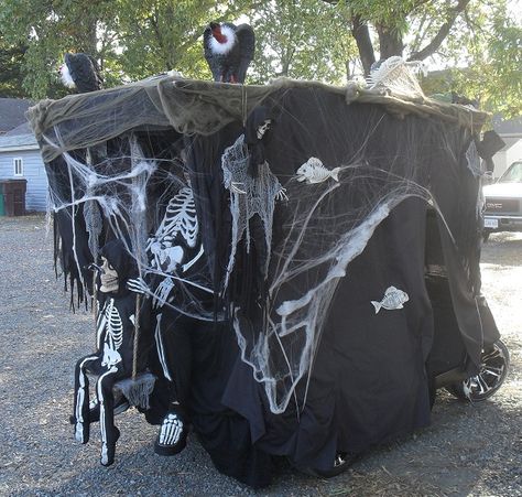 Halloween Golf Cart Parade Ideas, Halloween Golf Cart Parade, Decorated Golf Cart Ideas Halloween, Halloween Golf Cart Decorations Ideas, Golf Cart Trunk Or Treat Ideas, Halloween Decorated Golf Carts, Decorated Golf Cart Ideas, Halloween Golf Cart Decorations, Halloween Golf Cart Ideas