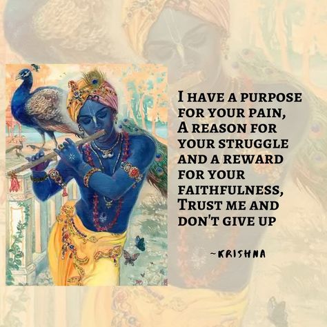 Believe In Krishna Quotes, Krishna Is Everything, Believe In Krishna, Hope Everything Will Be Fine, God Illustration, Thought Wallpaper, Everything Will Be Fine, Makeup Logo Design, Planning Quotes