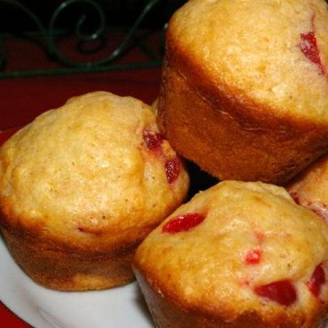 Maraschino Cherry Muffins – Kosher Recipes | OU Kosher Certification Cherry Glaze, Powdered Sugar Glaze, Cherry Muffins, Sugar Glaze, Kosher Recipes, Cherry Juice, Muffin Cups, Maraschino Cherry, Baking Cups