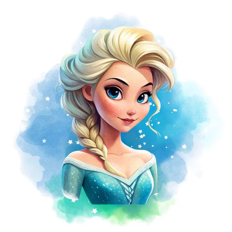 Frozen Illustration, Elsa Face, Art Spiderman, Princess Png, Unique Tattoos For Women, Frozen Art, Elsa Birthday, Disney Frozen Elsa Art, Buddha Art Painting