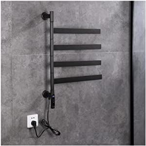 Small Heated Towel Rail, Towel Warmer Bathroom Wall Mount, Towel Dryer, Bathroom Radiator, Black Towel Rail, Cloakroom Toilet, Towel Heater, Warm Bathroom, Black Rack