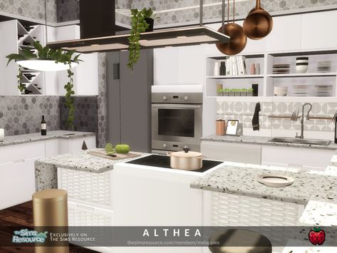 Ts4 Cc Furniture Kitchens, Sims4 Cc Kitchen, Sims4 Kitchen Cc, 20 Culpepper House, Sims 4 Modern Kitchen, Sims 4 Cc Furniture Kitchens, Sims 4 Kitchen Cabinets, Culpepper House, Sims 4 Loft