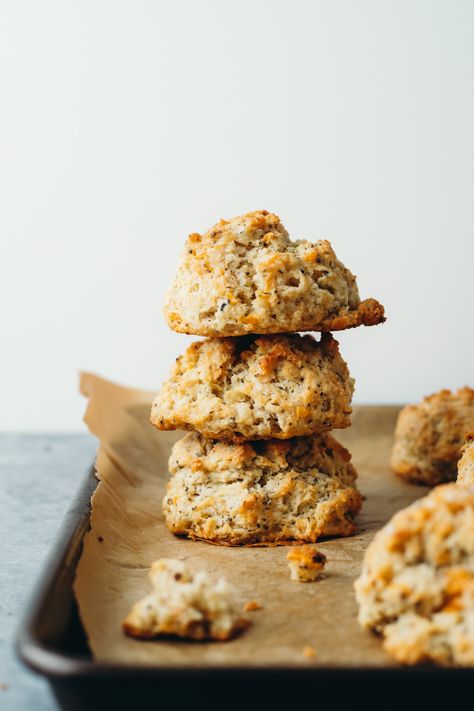 Herb Drop Biscuits, Herb Biscuits, Vegan Biscuits, Yorkshire Puddings, Vegan Cheddar, Cheddar Biscuits, Drop Biscuits, Plant Based Breakfast, Butter Cheese