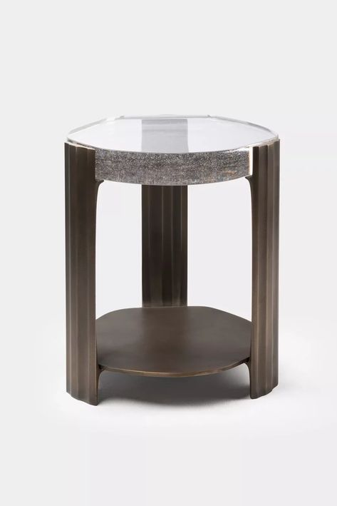 Tributary Occasional Table - Glass - R HUGHES Asian Furniture, Bronze Frame, Table Glass, Family Furniture, Square Side Table, Cast Glass, Pitch Black, Furniture Side Tables, Drink Table