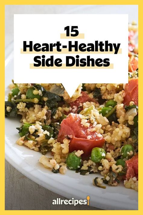 Heart Healthy Vegetable Recipes, Mediterranean Heart Healthy Recipes, Heart Healthy Dinner Sides, Low Sodium Sides Dishes, Heart Healthy Quinoa Recipes, Low Cholesterol Side Dish Recipes, Heart Healthy Salads Recipes, Heart Healthy Vegetables, Heart Healthy Casseroles Simple