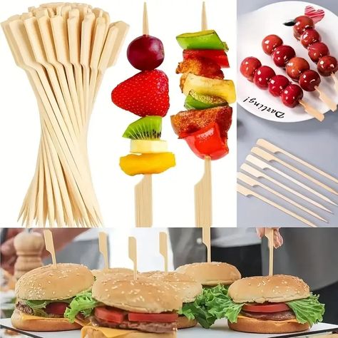 0.99US $ 89% OFF|50Pcs Disposable Bamboo Sticks Barbecue Tools Natural BBQ Bamboo Skewers Camping Party For Kabob Fruit Cocktail Party BBQ Tools| |   - AliExpress Disposable Bbq, Skewer Sticks, Bbq Skewers, Fruit Skewers, Fruit Cocktail, Grilled Fruit, Barbecue Tools, Chocolate Fruit, Bamboo Skewers