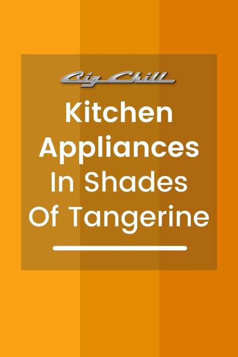 In your kitchen, tangerine can energize the space and provide a punchy focal point that radiates positivity and inspiration. Check out these kitchen appliances in shades of tangerine. Top Kitchen Designs, Kitchen Design Color, Big Chill, Kitchen Design Trends, Kitchen Trends, Design District, Delicious Fruit, The Fruit, Shades Of Orange