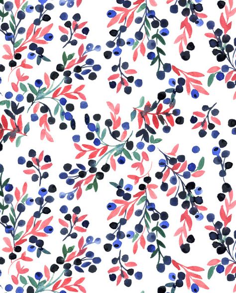 Marie-Klara "lingon all over" All Over Design, Pattern Design Inspiration, All Over Pattern, Pattern Simple, Trendy Wallpaper, Wallpaper Pattern, Water Colors, Design Geometric, Deco Floral