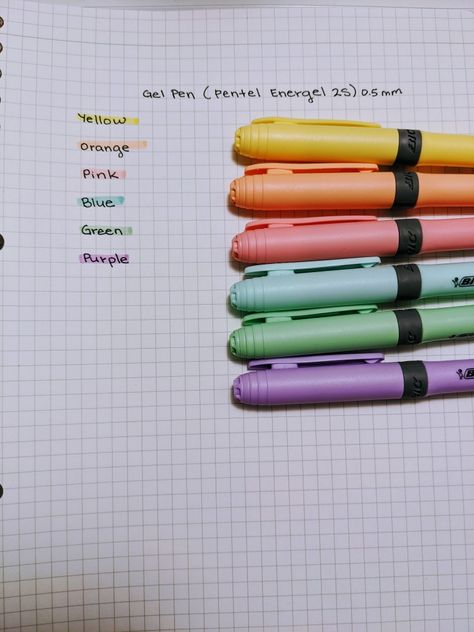 Bic Pastel Highlighters, Bic Highlighters, Highlighter Tips, Pastel Highlighters, Pastel Highlighter, Pentel Energel, Aesthetic Notes, Highlighter Set, Purple Highlights