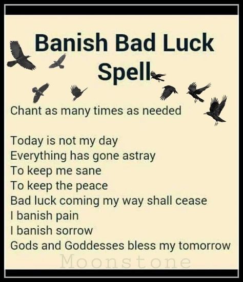 Get Rid Of Bad Luck, Truth Spell, Luck Spell, Celtic Witch, Wicca Recipes, Spells That Actually Work, Banishing Spell, Witchcraft Spells For Beginners, Remove Negative Energy