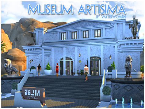 Akisima Sims Blog: Museum Artisima � Sims 4 Downloads Sims 4 Museum Ideas, Sims 4 Museum Build, Sims Museum, Sims 4 Museum Cc, Sims 4 Museum, Museum Plan, Cc Sims4, Sims Ideas, Sims Building