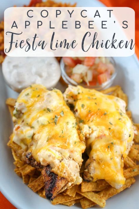 Copycat Applebee’s Fiesta Lime Chicken Applebees Fiesta Lime Chicken Sauce, Fiesta Lime Chicken Sauce, Applebees Fiesta Lime Chicken, Fiesta Lime Chicken Recipe, Fiesta Lime Chicken Applebees, Fiesta Lime Chicken, Salsa Ranch, Sides For Chicken, Lime Chicken Recipes