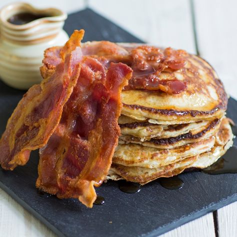 Shrove Tuesday Recipes, Light Fluffy Pancakes, Bacon Maple Syrup, Pancakes With Bacon, Bacon Pancakes, Light And Fluffy Pancakes, Pancakes And Bacon, Shrove Tuesday, Pancake Recipes