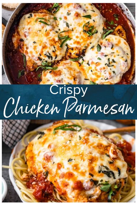 Chicken Parmesan is a classic dish that seems to be loved by all. This crispy chicken parm is the BEST Chicken Parmesan recipe ever. It's so easy and so delicious. It's made super easy (with zero mess) thanks to @reynoldskitchens #reynoldskitchenspartner Crispy Chicken Parm, Best Chicken Parmesan Recipe, Crispy Chicken Parmesan Recipe, Chicken Parm Recipe, Crispy Chicken Parmesan, Best Chicken Parmesan, Makanan Italia, Chicken Parmesan Recipe, Parmesan Recipe