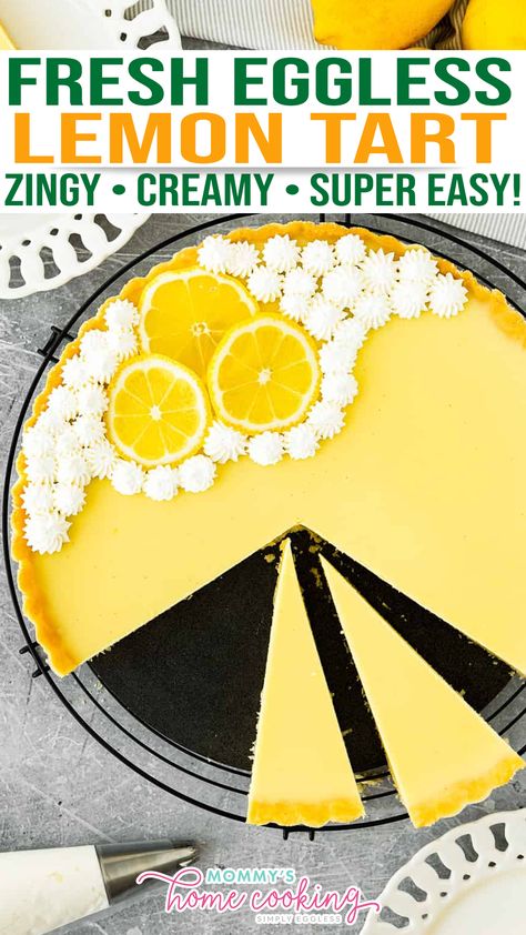 Eggless Easter Desserts, Lemon Pudding Dessert, Easy Pies, Mini Lemon Tarts, Egg Free Desserts, Lemon Tart Recipe, Lime Tart, Citrus Recipes, Fresh Fruit Recipes