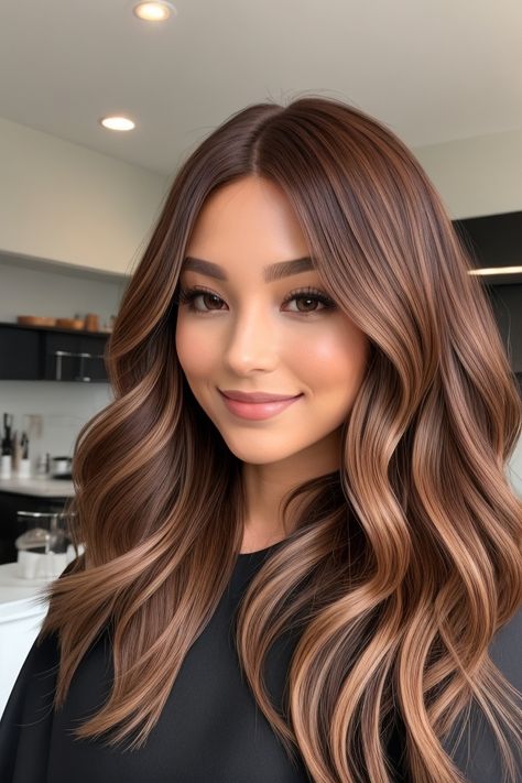 hair color ideas Flippy Hairstyles, Cinnamon Hair, Hair Color Caramel, Braided Bun Hairstyles, Dark Hair With Highlights, Hair Color Auburn, Low Lights Hair, Winter Hair Color, Summer Hair Color