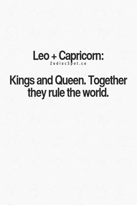 Capricorn And Leo Compatibility, Leo Relationship, Leo Compatibility, Horoscope Facts, Zodiac Couples, Capricorn Leo, Leo Quotes, Leo Rising, Capricorn Life