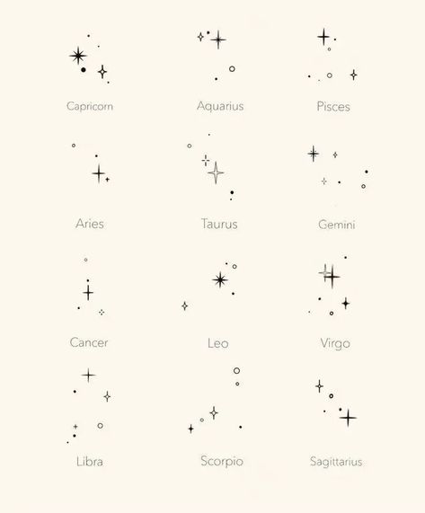 Zodiac sign tattoo ideas ✨️ | Gallery posted by Little Foody | Lemon8 Tattoo Ideas For Zodiac Signs, Star Sign Stars, Small Tattoos Astrology, November Sign Tattoo, Astrology Tatoos Ideas, Tattoo For Leos Zodiac Signs, Leo Chest Tattoo Female, Birth Star Signs, February Zodiac Sign Tattoo