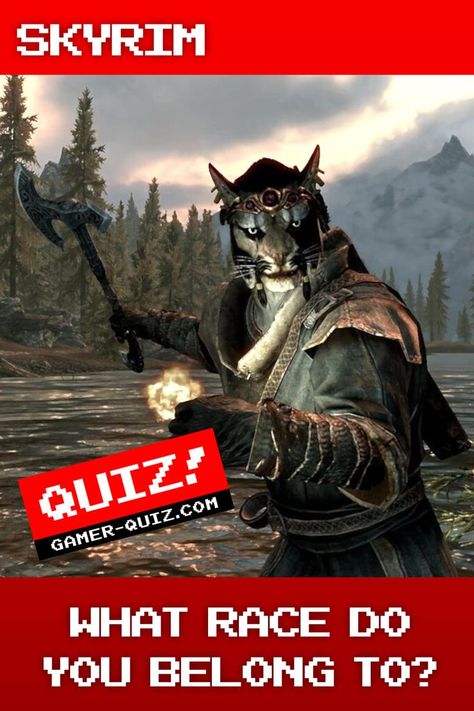 There are ten different playable races in The Elder Scrolls V: Skyrim. Each one possesses its own unique racial abilities and powers. Want to check which race is closest to you? Welcome to quiz: "What Skyrim Race Do You Belong To?" Answer all questions and find out what Skyrim race do you belong to! #Skyrim #TESSkyrim #TheElderScrolls #TES #gamerquiz #quiz Skyrim Races, Tes Skyrim, Scrolls Game, Elder Scrolls Art, Elder Scrolls Skyrim, Elder Scrolls V Skyrim, The Elder Scrolls, Elder Scrolls, Skyrim