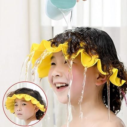 Amazon.com: Baby Shower Cap Silicone Bathing Hat, Adjustable Shower Cap Kids, Infants Soft Protection Hat Safety Visor Cap Hat for Toddler Children (Yellow, Big Size(1-12 Years old/16.5-22.8 Inches)) : Baby Baby Shower Cap, Shampoo Cap, Bathing Cap, Toddler Safety, Hat For Kids, Baby Eyes, Baby Shampoo, Visor Cap, Shower Cap