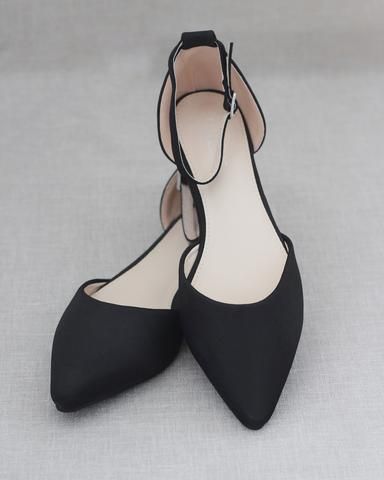 Women Evening Shoes for Bridesmaids Shoes, Mother of The Bride, Formal Events – Kailee P. Inc. Pink Bridesmaid Shoes, Dressy Black Flats, Women Shoes Collection, Flats With Ankle Strap, Bridesmaids Shoes, Heel Sandals Outfit, Womens Black Flats, Black Blush, Bridal Shoes Flats