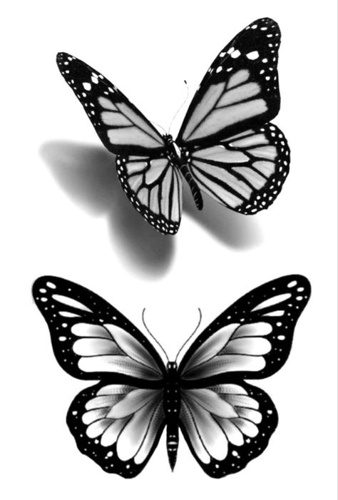 Tattoo Butterfly Stencil, Realistic Butterfly Tattoo Designs, Butterfly Tattoo Realistic, Realistic Butterfly Drawing, Black And Grey Butterfly, Butterfly Realistic, Mariposas Tattoo, Butterfly Drawing Outline, Mariposa Tattoo