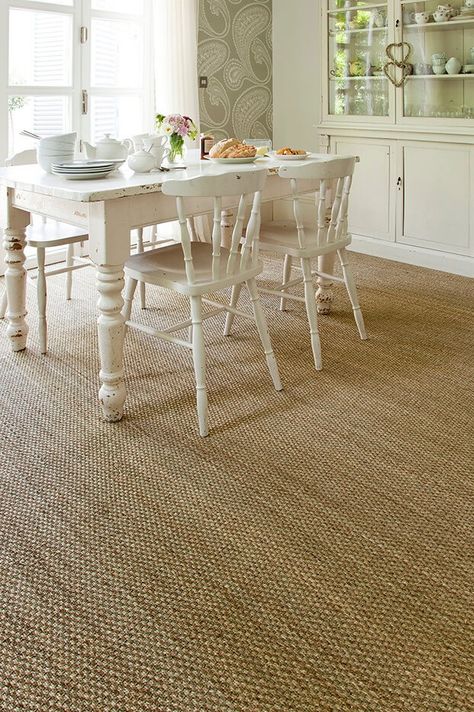 Inspiration – Sisal & Seagrass Wall To Wall Kitchen, Sisal Flooring, Seagrass Carpet, Sisal Carpet, Natural Carpet, Natural Flooring, Carpet Dining Room, Flooring Inspiration, Wall Kitchen