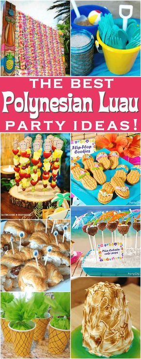 Luau party ideas - bring a resort-worthy celebration to your home! | for kids, teens, adults | DIY | food | decorations | games | backyard Hawaiian luau on a budget | birthday Tropisk Fest, Kids Luau, Luau Party Ideas, Luau Party Food, Luau Food, Aloha Party, Fingerfood Party, Hawaiian Luau Party, Luau Theme Party