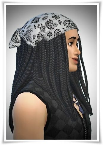 Braids Bandana, 4 Hairstyles, Sims 4 Male Clothes, Head Bandana, Bandana Hairstyles, Sims 4 Cc, Sims Cc, Scarf Hairstyles, Sims 4