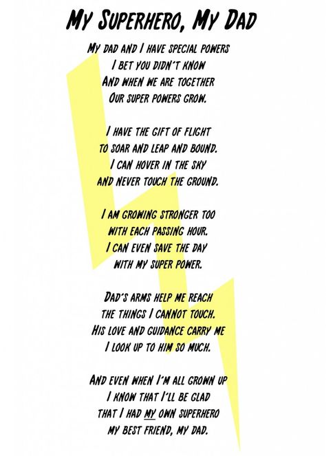 My Superhero, My Dad Poem and Printable via createcraftlove.com #printable #fathersday #giftidea You Are My Superhero, Dad Poems, Fathers Day Poems, My Superhero, Penanda Buku, Superhero Gifts, Hand Prints, Fathers Day Quotes, Father's Day Diy