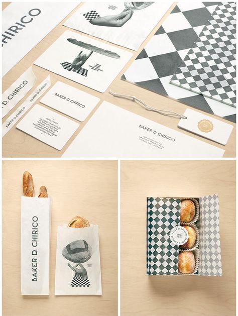 BAKER D. CHIRICO | Oh, My Design Blog - graphic design, style, interiors, fashion + inspiration Bakery Branding, Food Branding, Bakery Packaging, Cool Packaging, Bakery Design, Graphic Design Packaging, Branding Marketing, Restaurant Branding, Packing Design