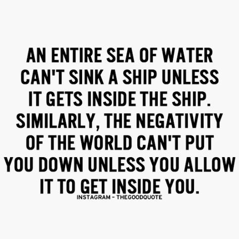 don't let the negativity inside you - hope, strength, self-confidence Positive Motivational Quotes, Positive Quotes Motivation, Wonderful Words, True Words, Inspirational Quotes Motivation, Great Quotes, Inspirational Words, Wise Words, Favorite Quotes