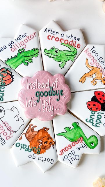 Goodbye Cookies Decorated, Goodbye Cookies, Daycare Gifts, Teacher Party, Goodbye Party, Thank You Cookies, Goodbye Gifts, Cookies For Kids, After 3