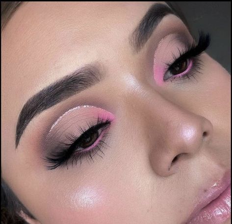 Pink Glam Makeup, Makeup Pictorial, Prom Eye Makeup, Pink Eye Makeup, Cute Eye Makeup, Eye Makeup Looks, Pink Glam, Pink Eye, Eye Makeup Pictures