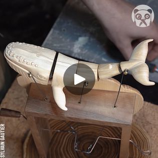 2M views · 45K reactions | Making a mechanical whale out of wood | Making a mechanical whale out of wood Partner: Sylvain Gautier - Sculpteur / Ébéniste - | By Bored Panda Art | Facebook Kinetic Toys, Wood Jewelry Diy, Diy Yard Games, Wooden Whale, Rope Crafts Diy, Diy Jar Crafts, Panda Art, Country Christmas Decorations, Woodworking Projects That Sell