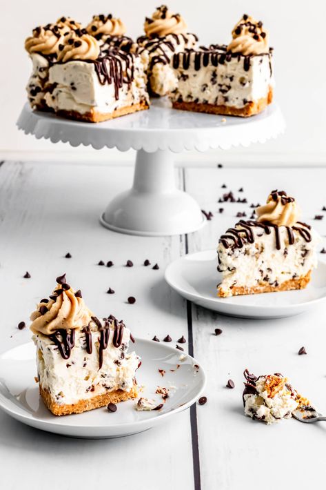 Cookie Dough Cheesecake Recipe | Bonni Bakery No Bake Cookie Dough Cheesecake, Bonni Bakery, Easy Cookie Dough, Cookie Dough Cheesecake, No Bake Cookie, No Bake Cookie Dough, Cheesecake Mix, No Bake Recipe, Springform Pan Cake