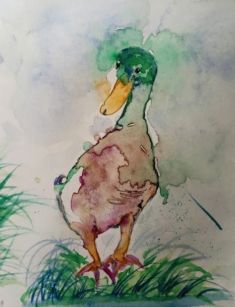 Myiphonepics Akvarel Illustration, Natural Form Art, Duck Art, Watercolor Paintings Easy, Mallard Duck, Watercolor Inspiration, Watercolor Bird, Mallard, Painting Art Projects