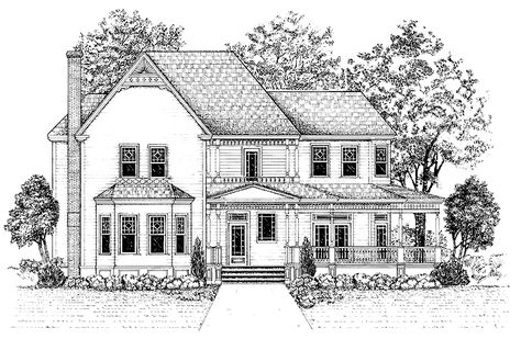 Victorian House Plan with 3498 Square Feet and 4 Bedrooms from Dream Home Source | House Plan Code DHSW64589 Victorian Farmhouse Plans, Vintage Victorian House, Victorian House Plan, Exclusive House Plan, Victorian Exterior, Victorian House Plans, Victorian Style House, Bedroom Victorian, Victorian Farmhouse